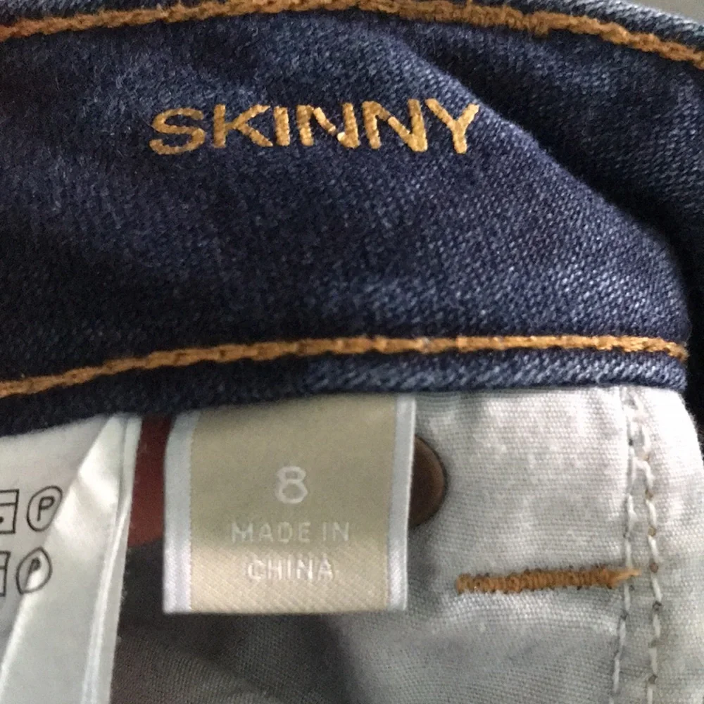 Michael Kors dark wash skinny jeans, size 8 *flaw* - Picture 6 of 7